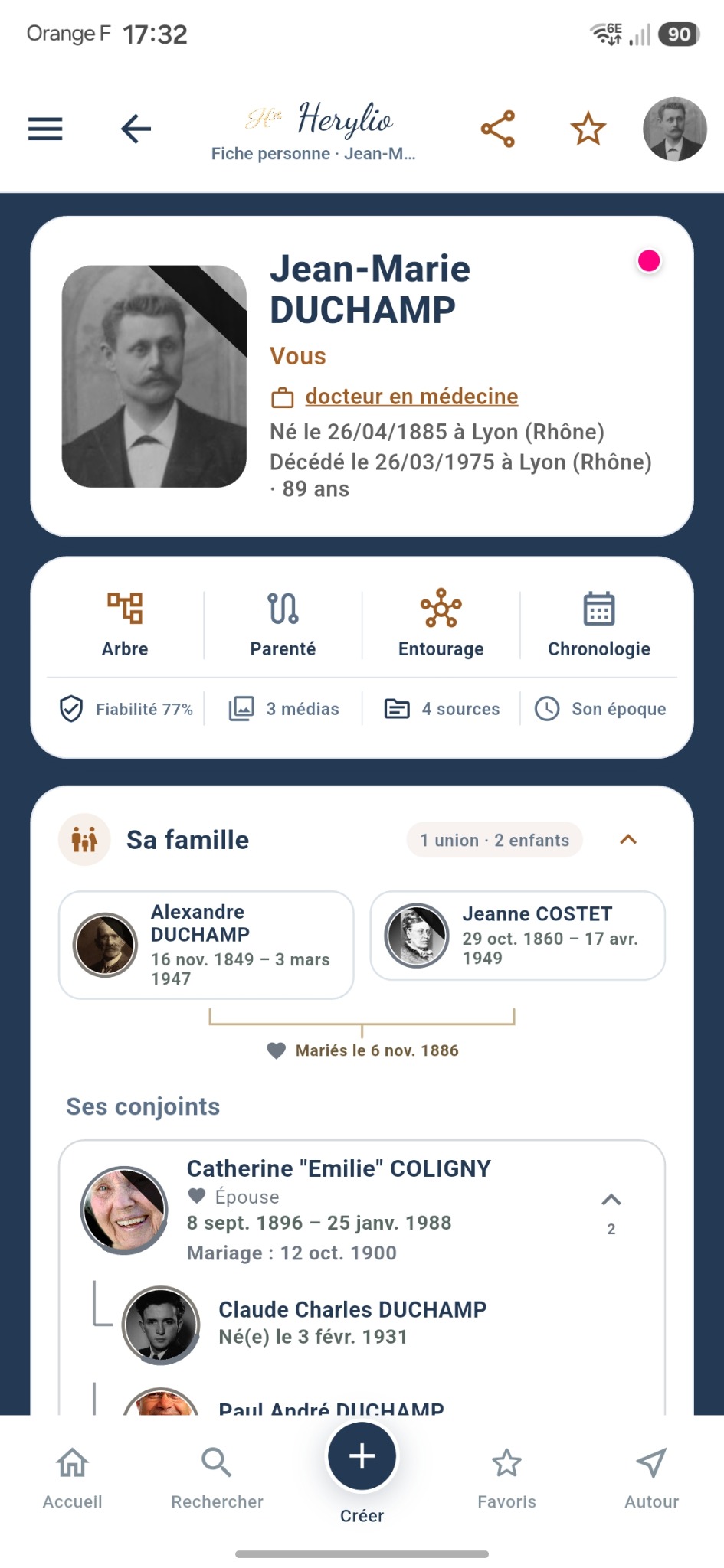 Fiche d’une personne dans Herylio